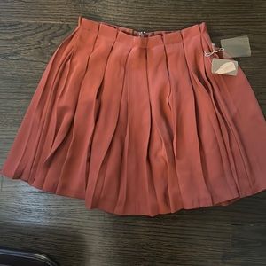 NWT Burnt orange pleated skirt size medium